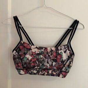 Lululemon butterfly print sports bra